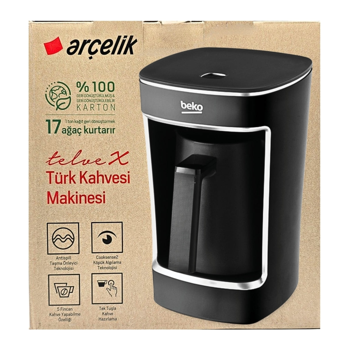 Arcelik TKM 3341 Antrasit Telve-X Turkish Coffee Machine