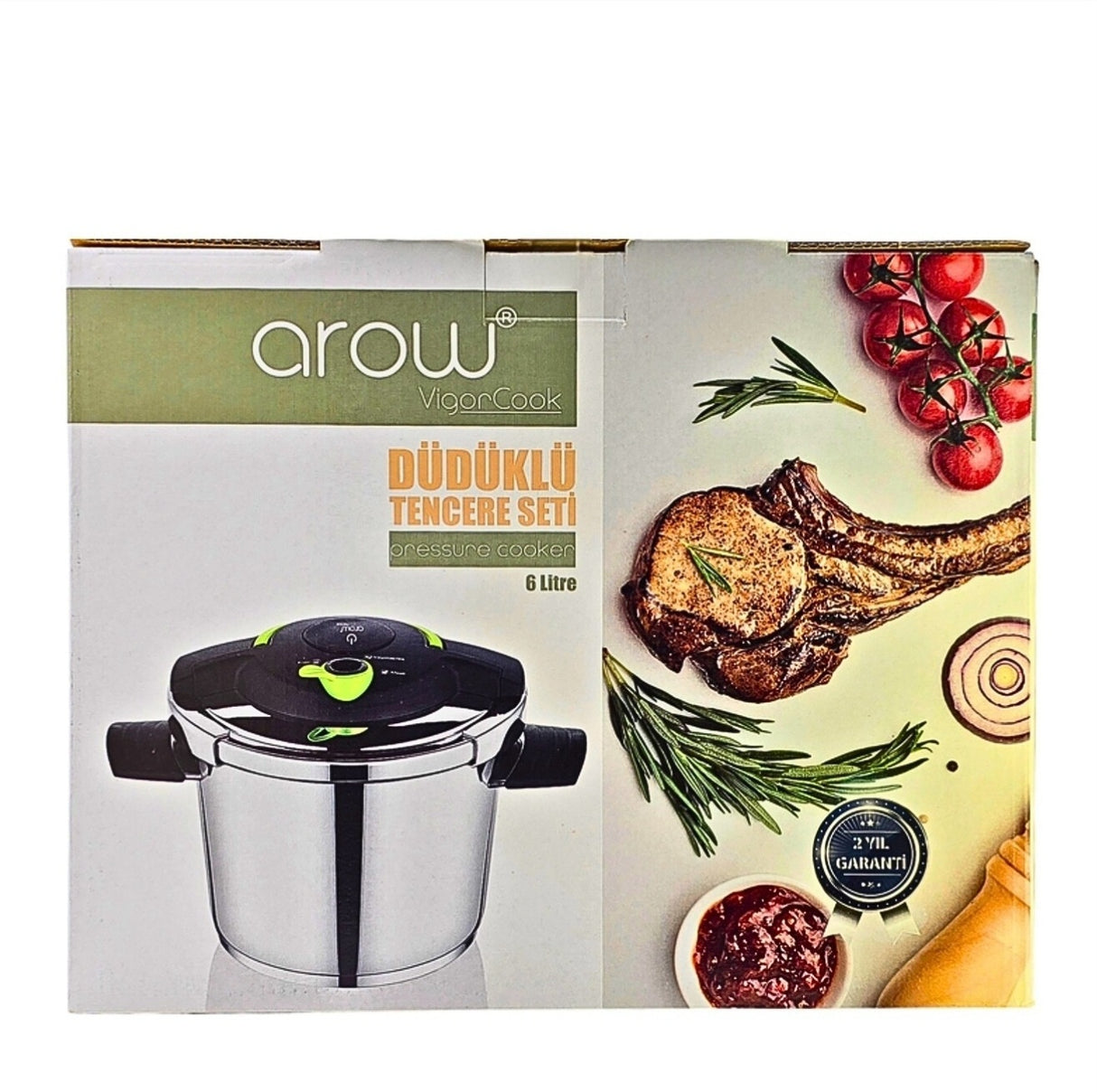 Arow Vigor Cook 6 Litre Pressure Cooker Green