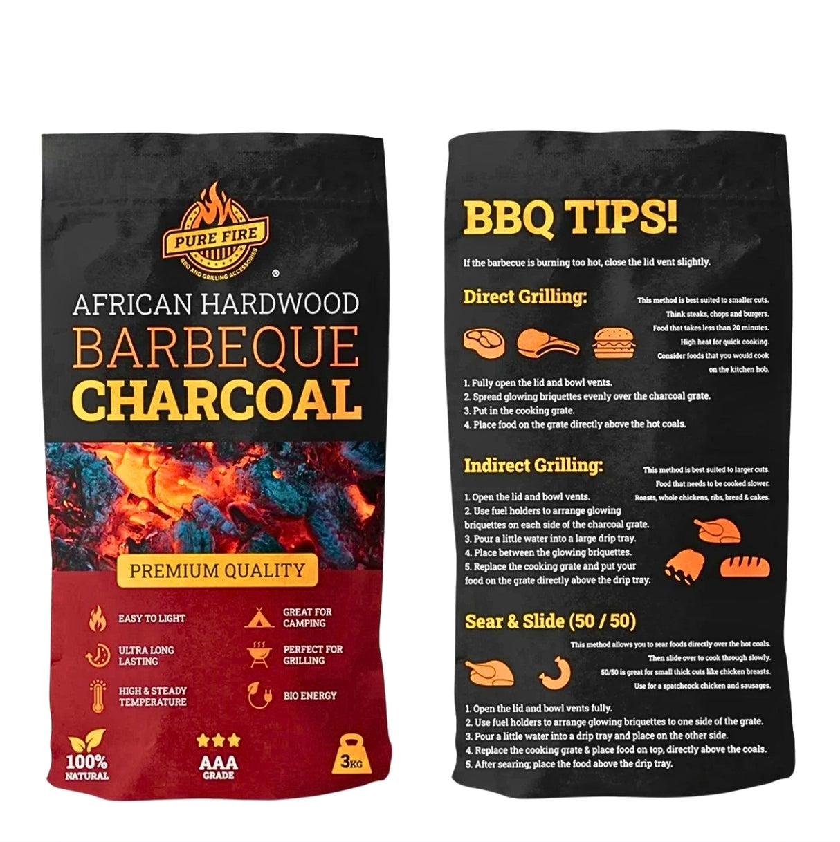 Pure Fire African Hardwood Barbeque Charcoal 5kg