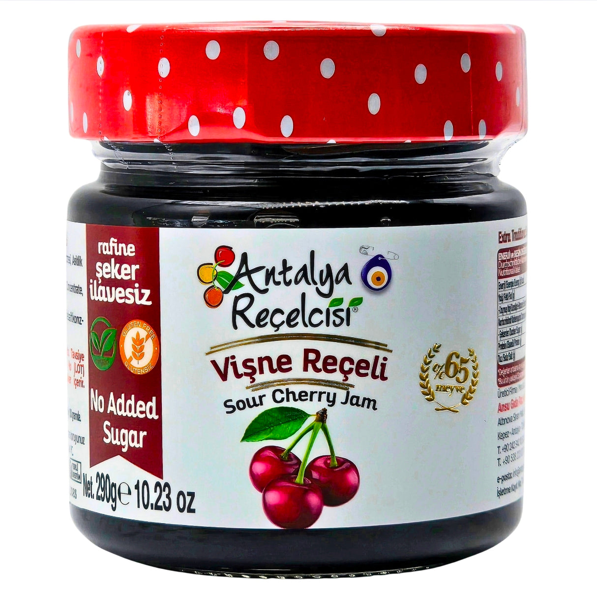 Antalya Recelcisi Sour Cherry Jam Zero Sugar 290g