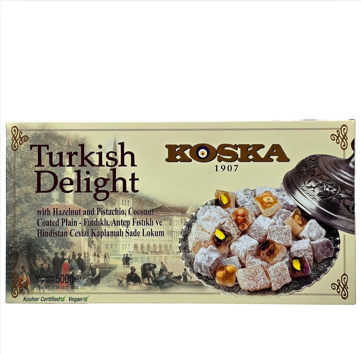 Koska Hazelnut & Pistachio Cocunut Turkish Delight 500g