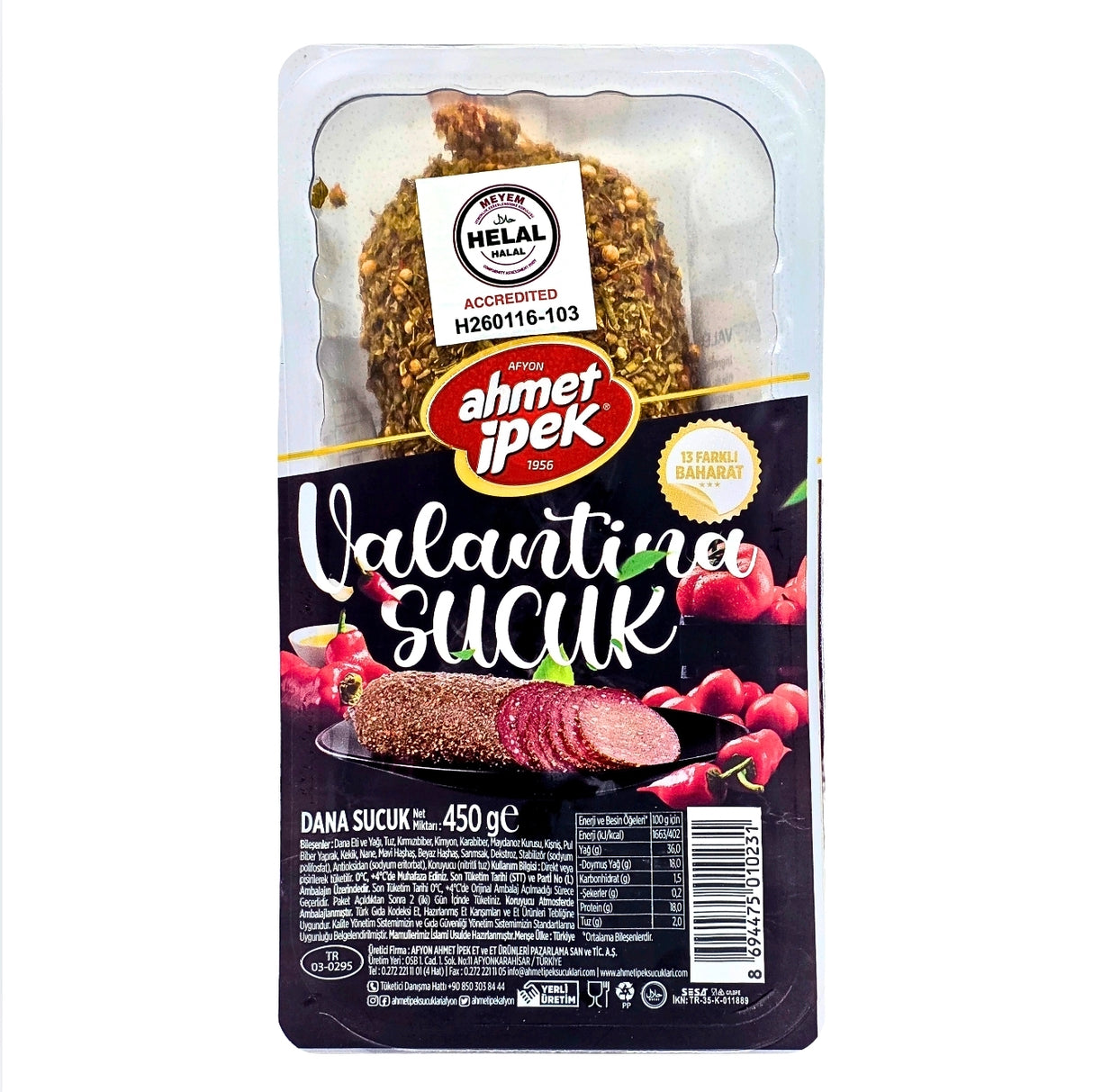 Ahmet Ipek Valentina Sucuk 450g