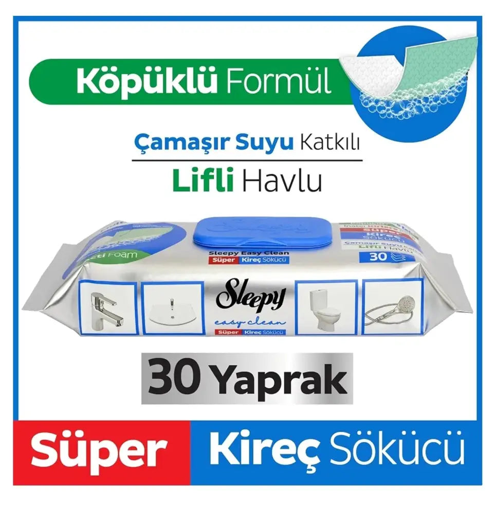 Sleepy Super Lime Remover Surface Cleaning Towel 30pcs Sleepy Limescale Remover Surface Cleaning Towel 12x30