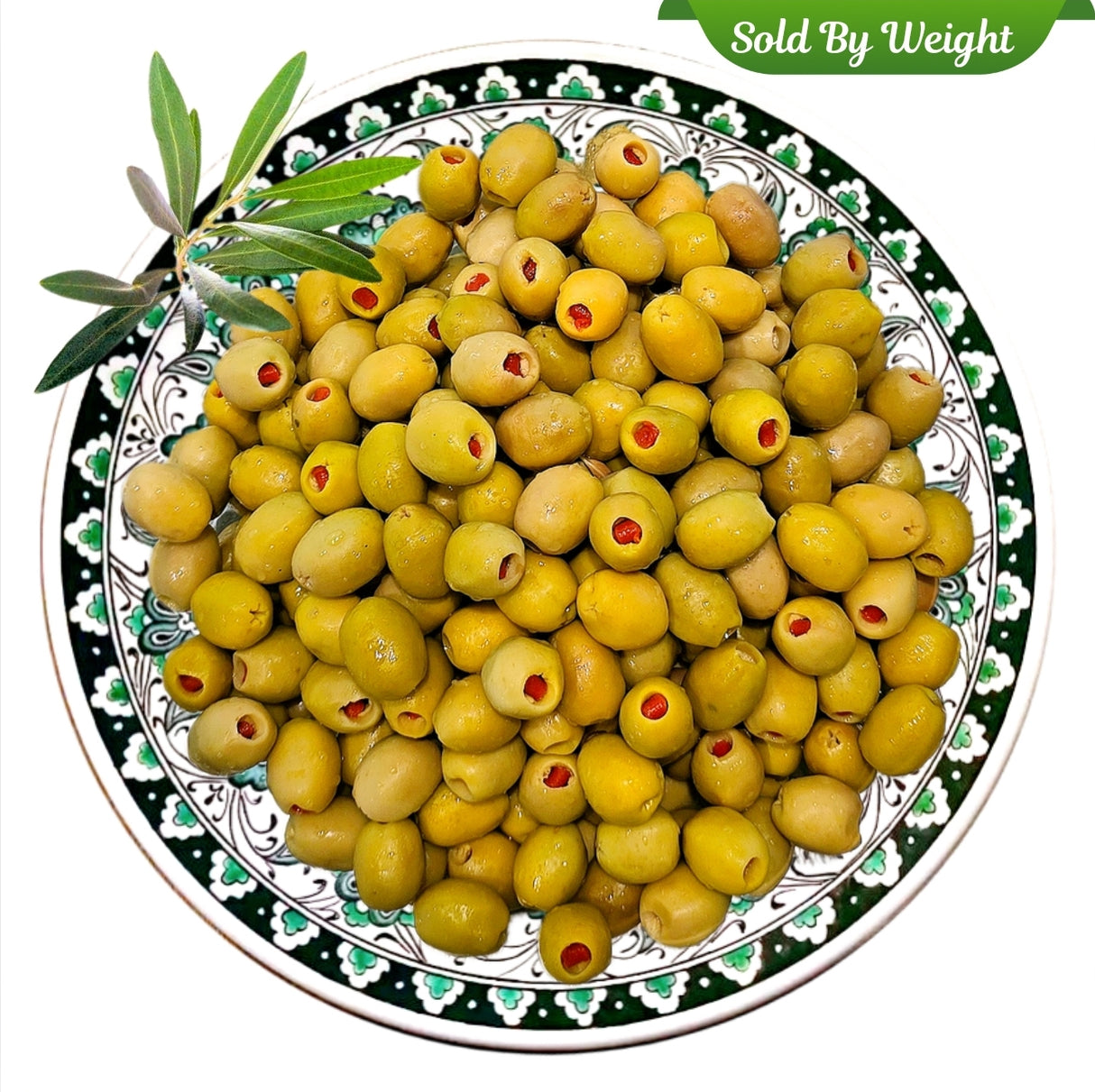 Gourmet Red Pepper Green Olives SBW