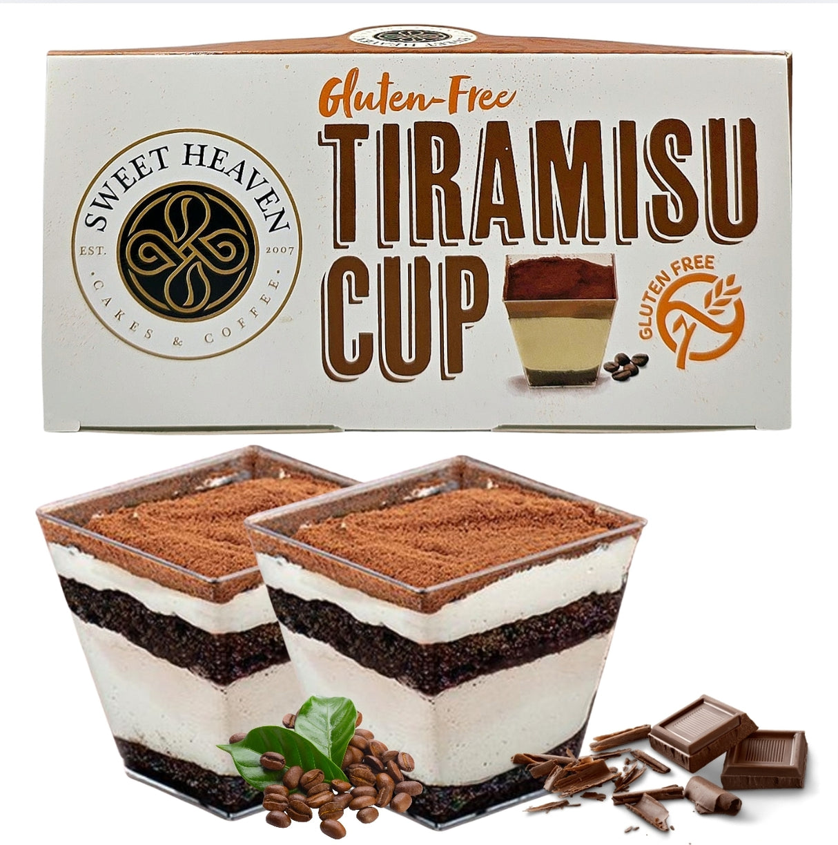 Sweet Heaven Tiramisu Cupcakes Gluten free 2pcsX90g