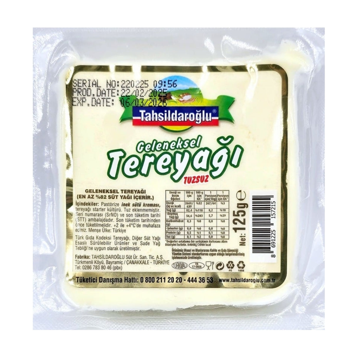 Tahsildaroglu Traditional Butter 125g