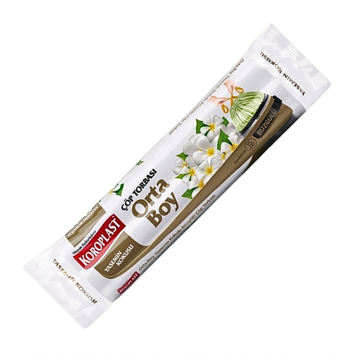 Koroplast Jasmine Scented Drawstring Medium Garbage Bag Green 15X55X60cm