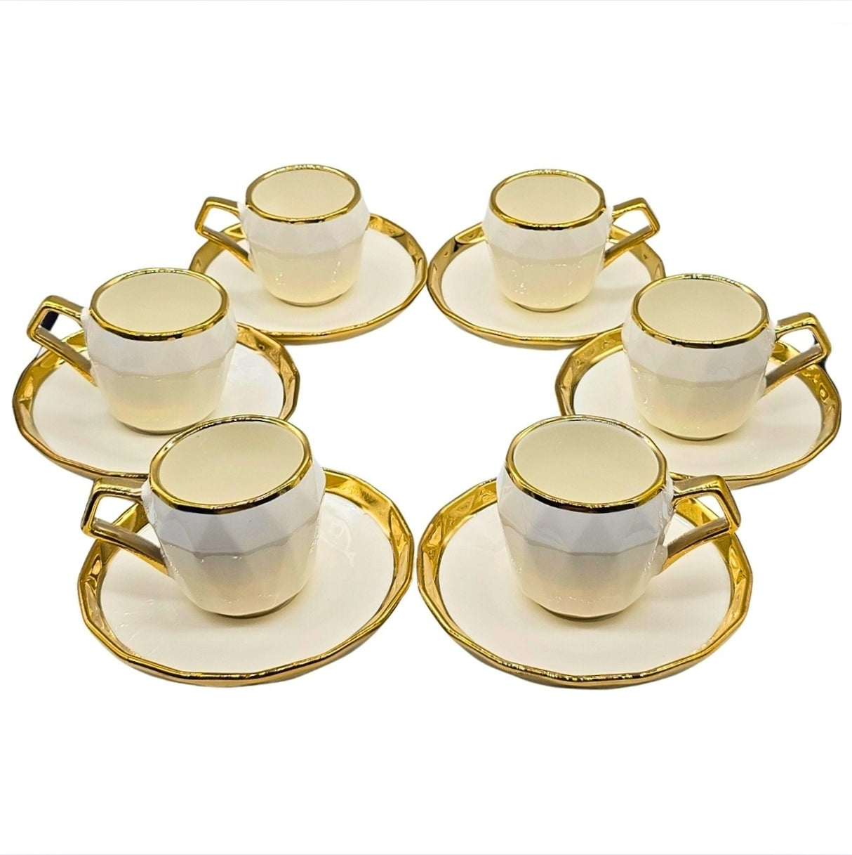 Paci Isabella Porcelain Turkiah Coffee Cup Set 6pcs