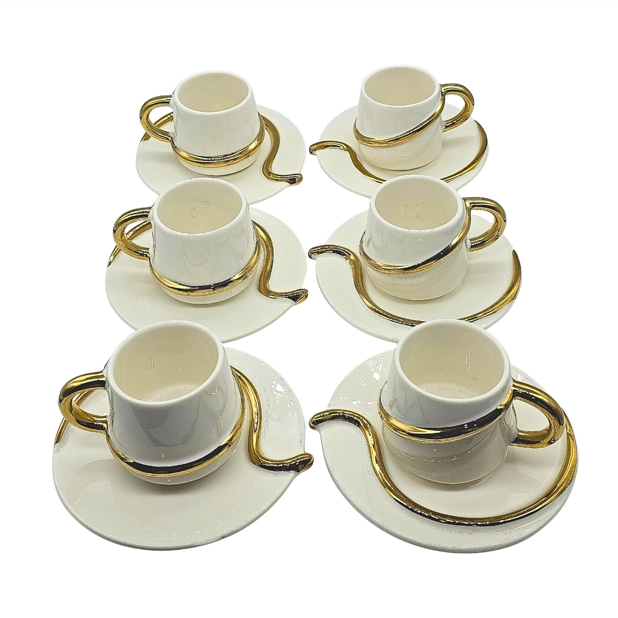 Paci Lily Whirling Dervish Gilded Turkish Coffee Cup 6pcs