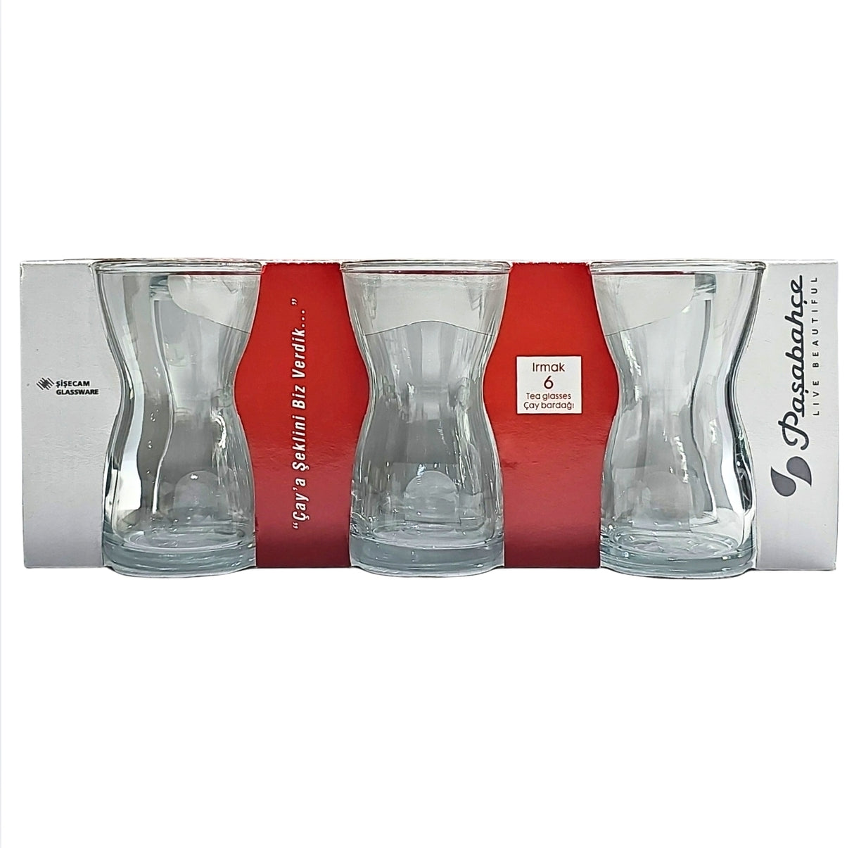 Pasabahce Irmak 6 Turkish Tea Glasses