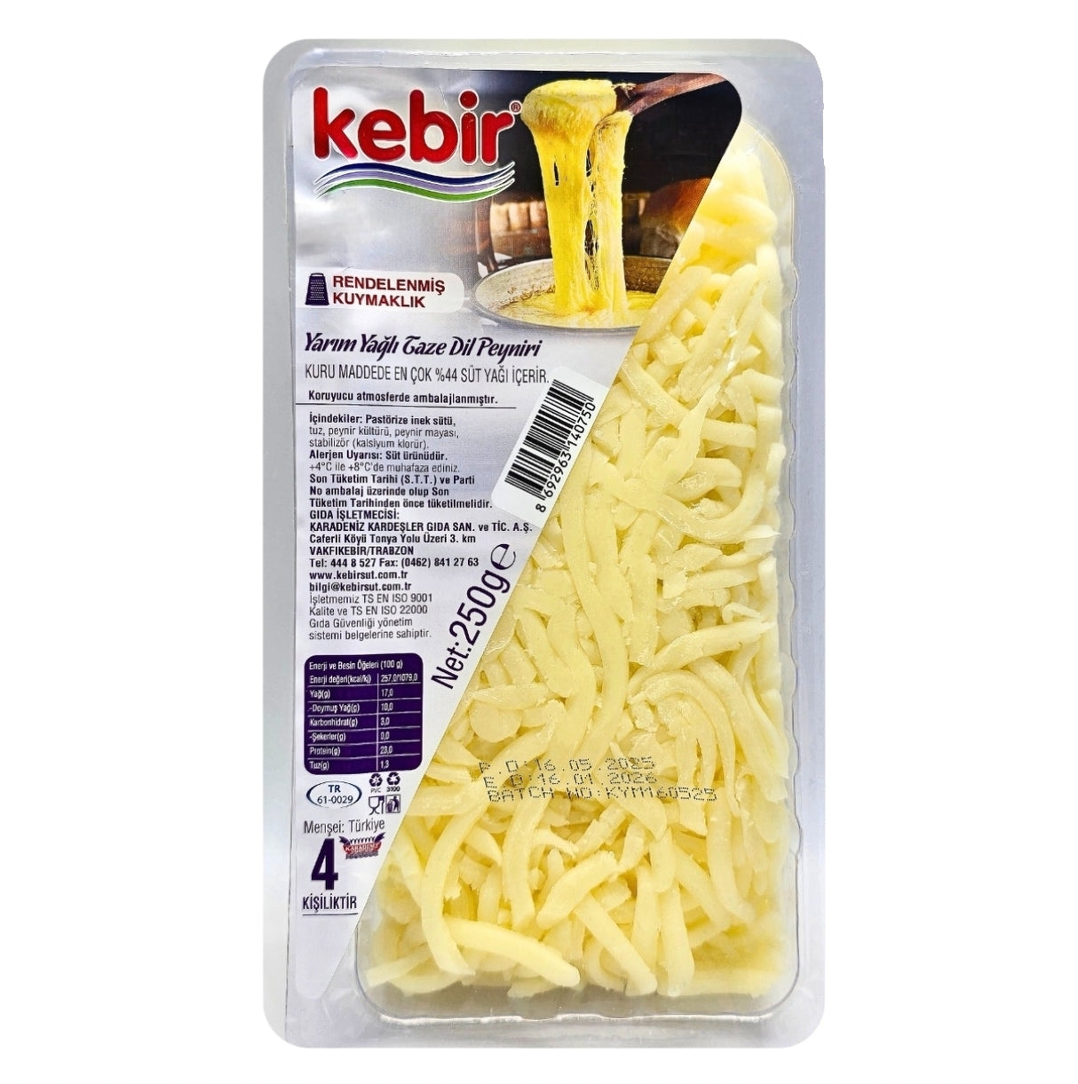 Kebir Shredded Trabzon Kuymak (Mihlama) Cheese 250g