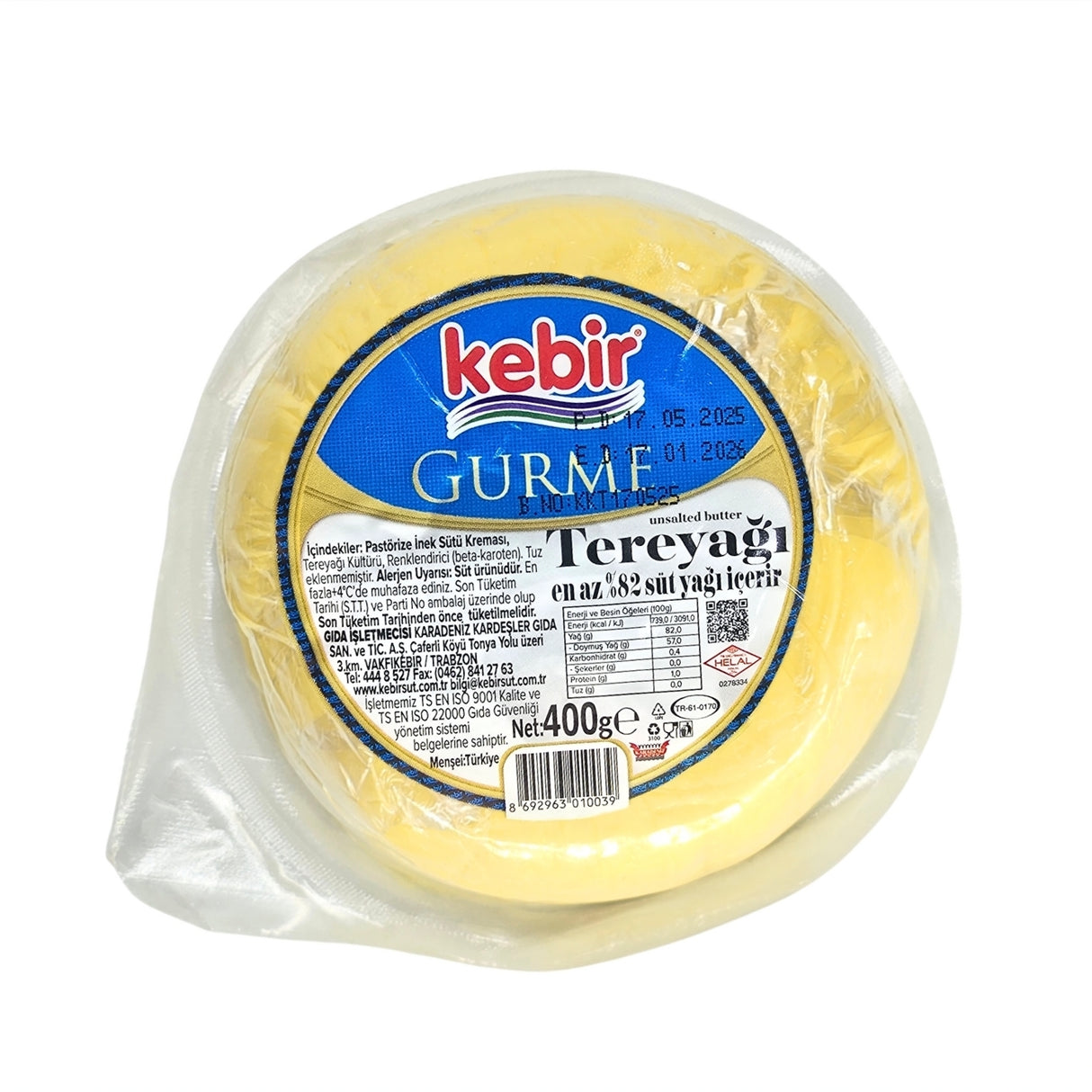 Kebir Gurme Butter Unsalted 400g