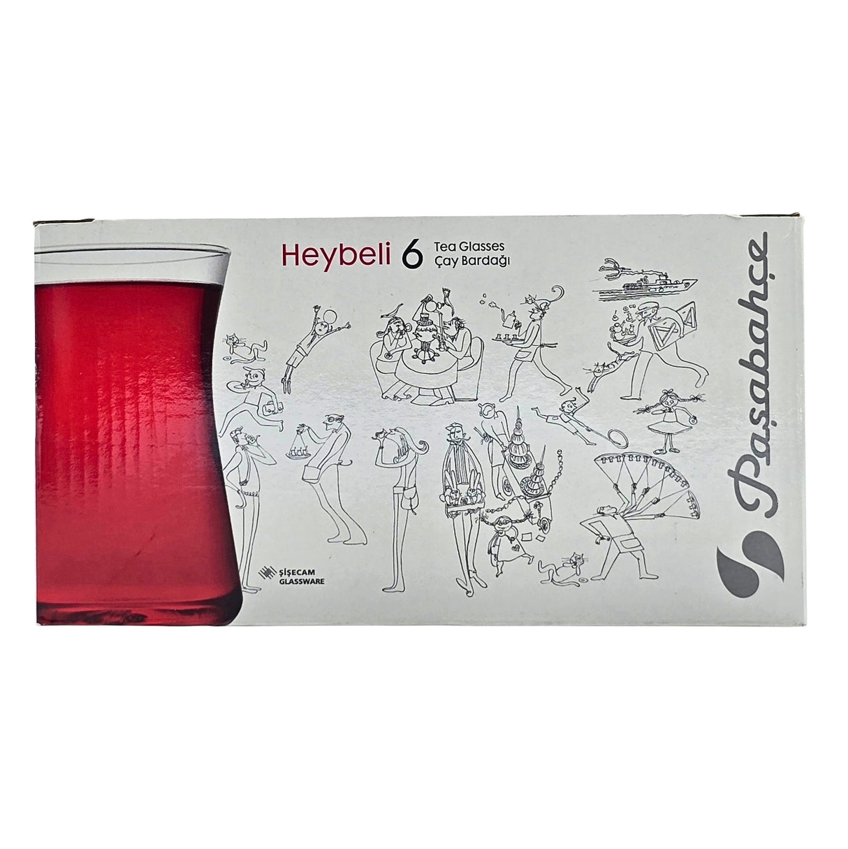 Pasabahce Heybeli 6 TurkishTea Glasses