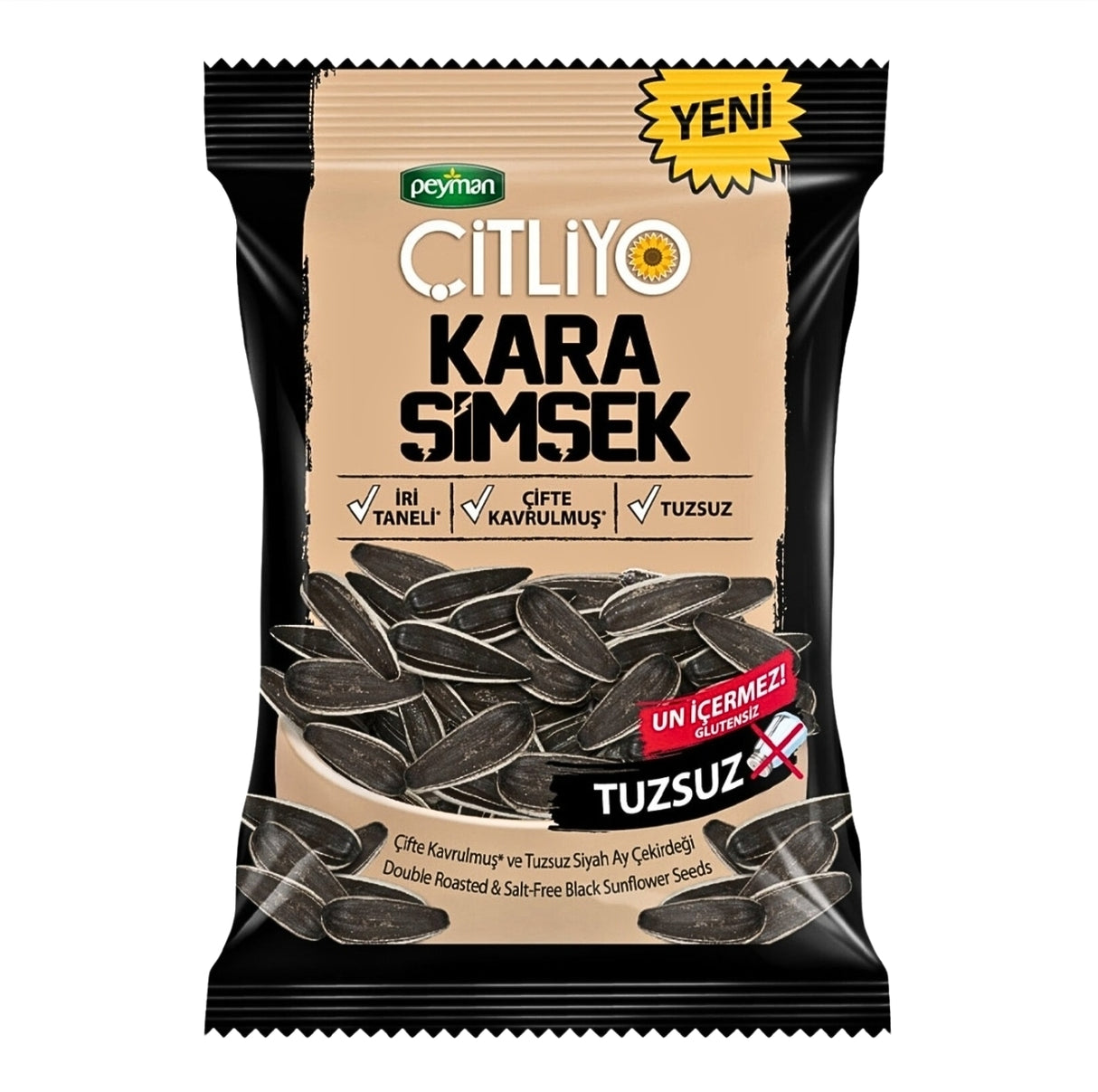 Peyman Kara Simsek Double Roasted - Salt Free Sunflower Seeds 80g