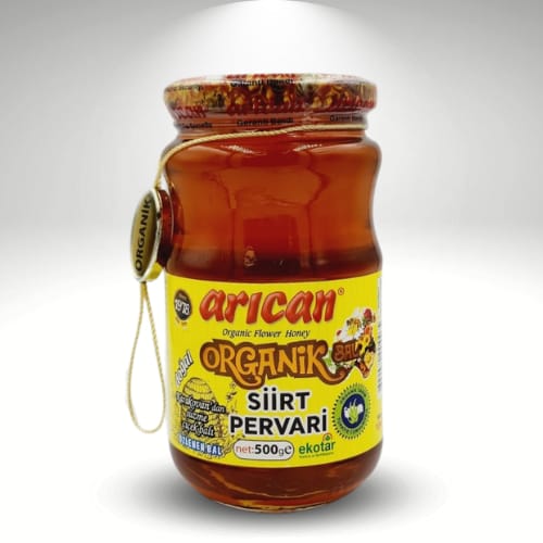 Arican Siirt Pervari Organic Strained Flower Honey 500 Gr