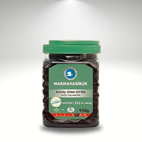 Marmarabirlik Natural Salamura Black Olives 950 Gr 2XS