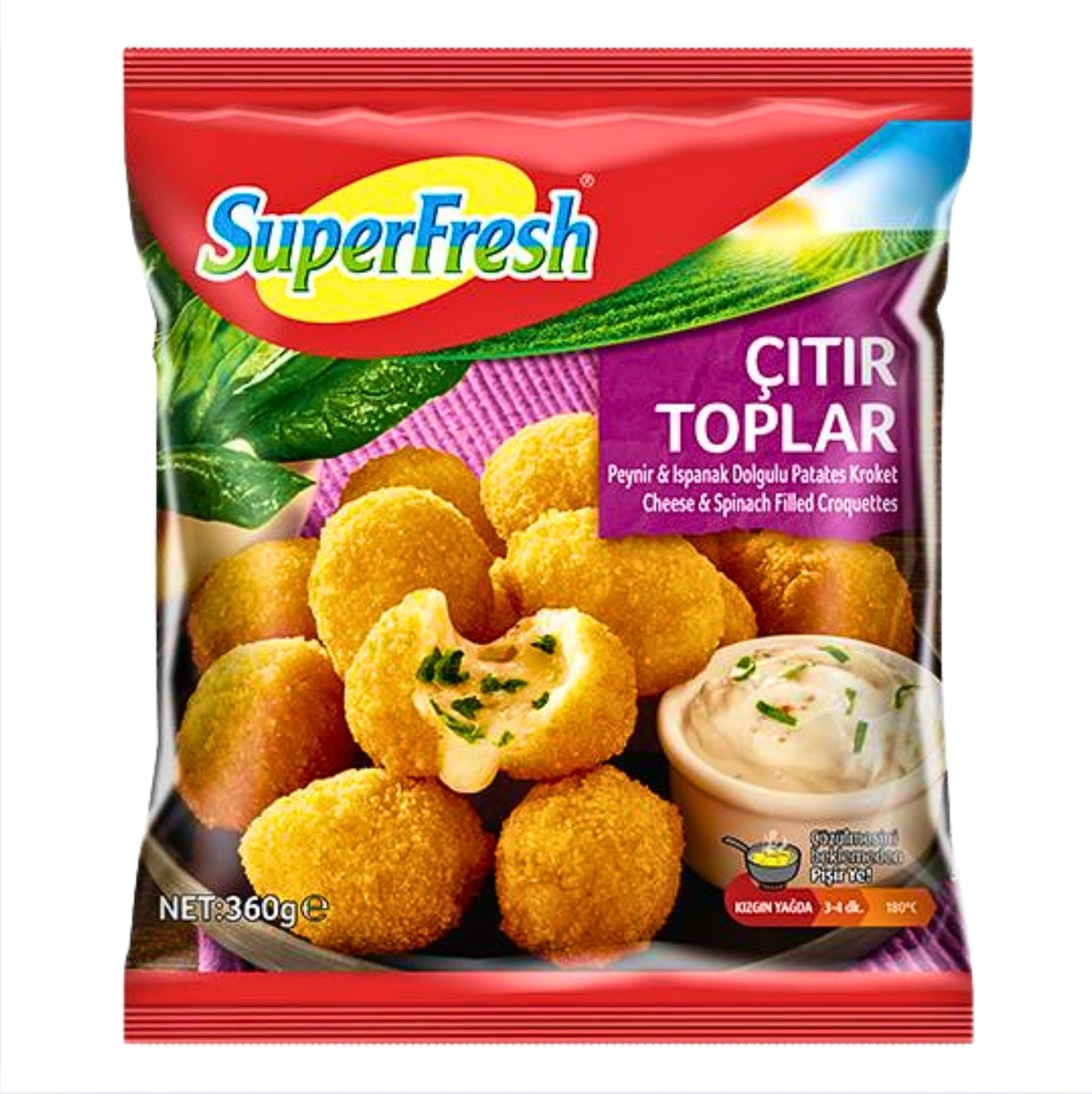 SuperFresh Spinach Cheese Ball 360g