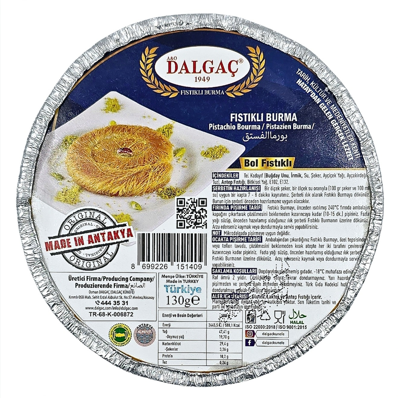 Dalgac Pistachio Burma 130g
