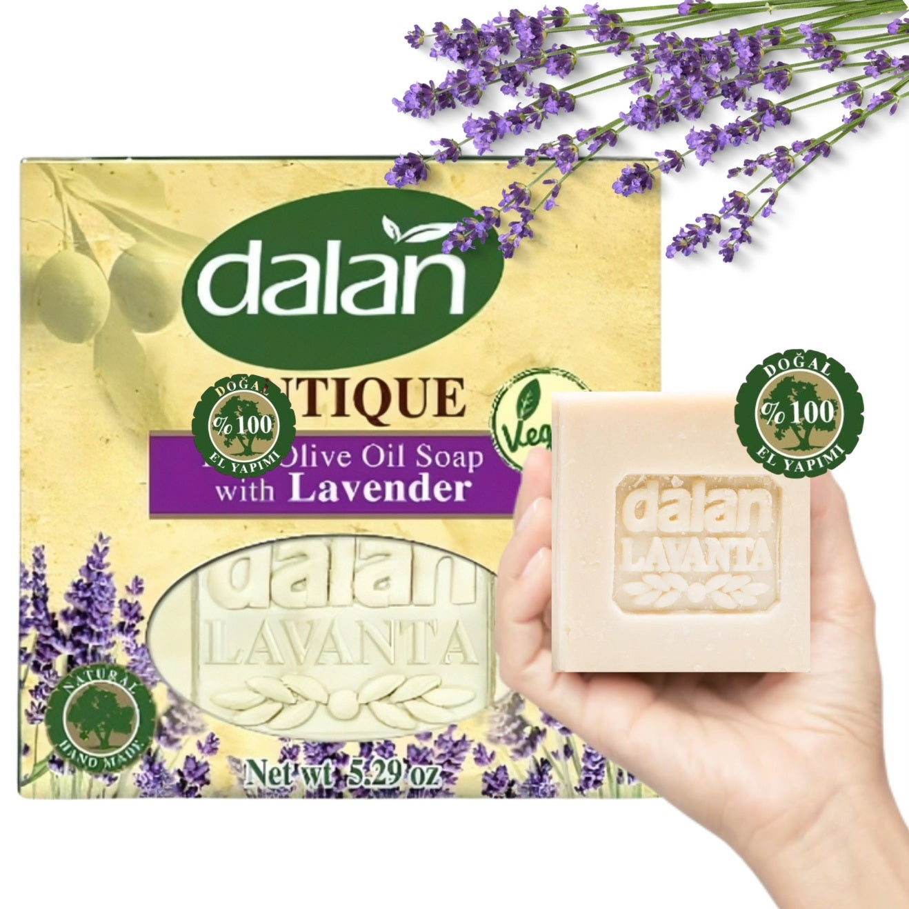Dalan Antique Lavanta Soap with Olive Oil & Lavander 150g
