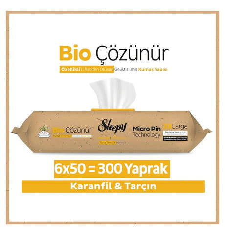 Sleepy 3XL X 50pcsBio Degradable White Vinegar Clove & Cinnamon Surface  Cleaning Towels
