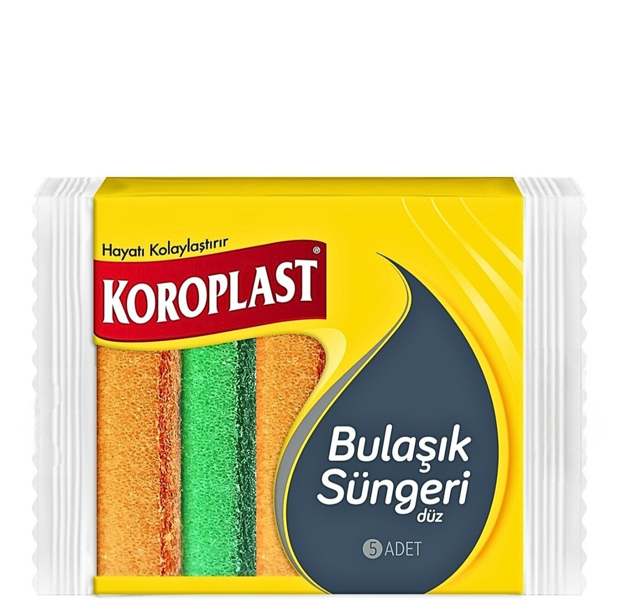 Koroplast Grooved Dish Sponge 5pcs