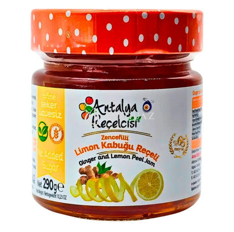 Antalya Recelcisi Ginger Lemon Zero Sugar Jam 290g Antalya Recelcisi Ginger Lemon Zero Sugar Jam 290g