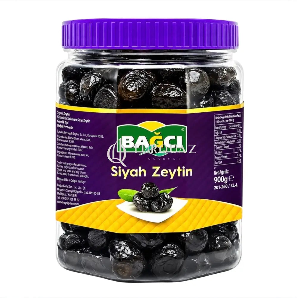 Bagci Black Olives Salamura 201-260/ XL-L 900g - Bagci Black Olives Salamura 900g