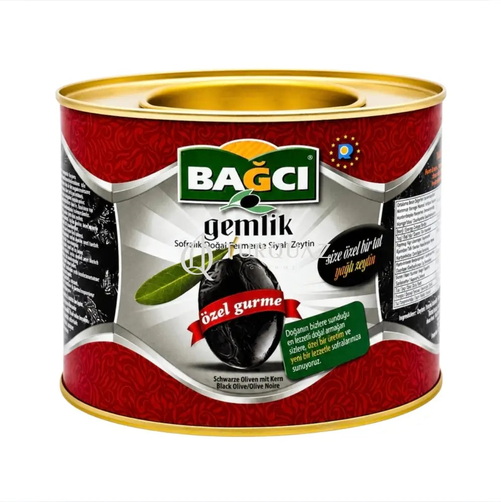 Bagci Gemlik Fermented Black Olives 500g - Bagci Oily Olives Black Olives 500g