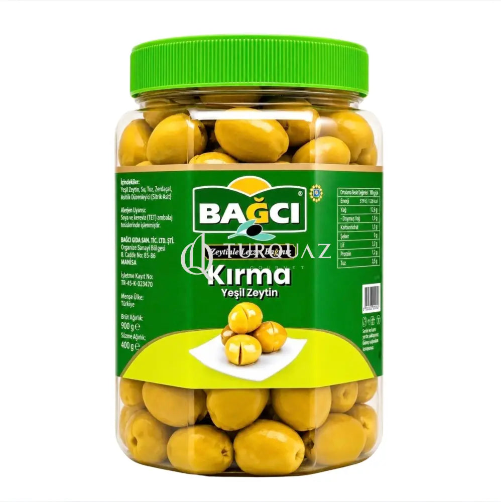 Bagci Green Cracked Olives 700g - Bagci Cracked Green Olives 700g