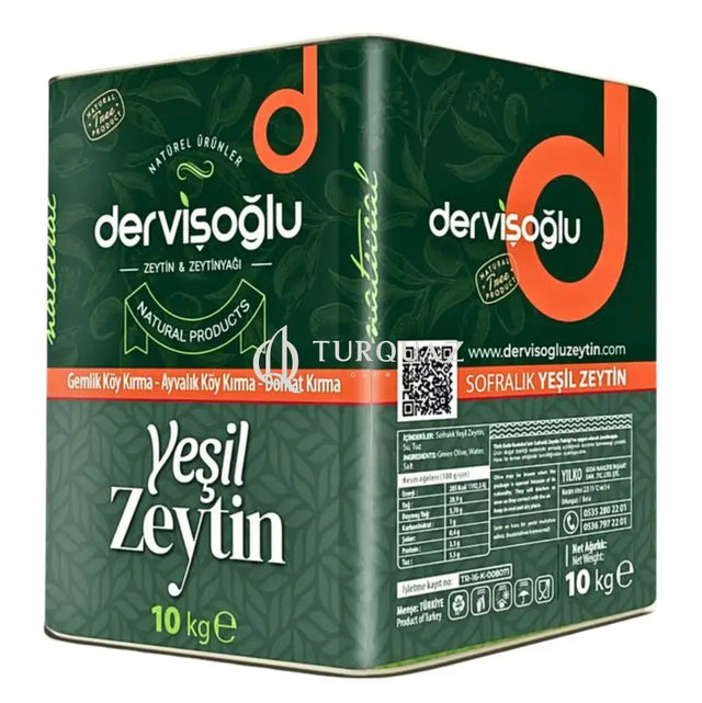 Dervisoglu GRILLED Green Olives 10Kg - Dervisoglu Grilled Green Olives 10Kg