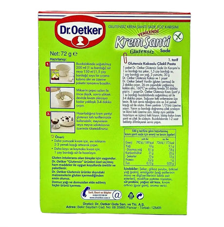 Dr.Oetker Gluten Free Plain Whipped Cream 72g Dr Oetker Gluten Free Whipped Cream 72g