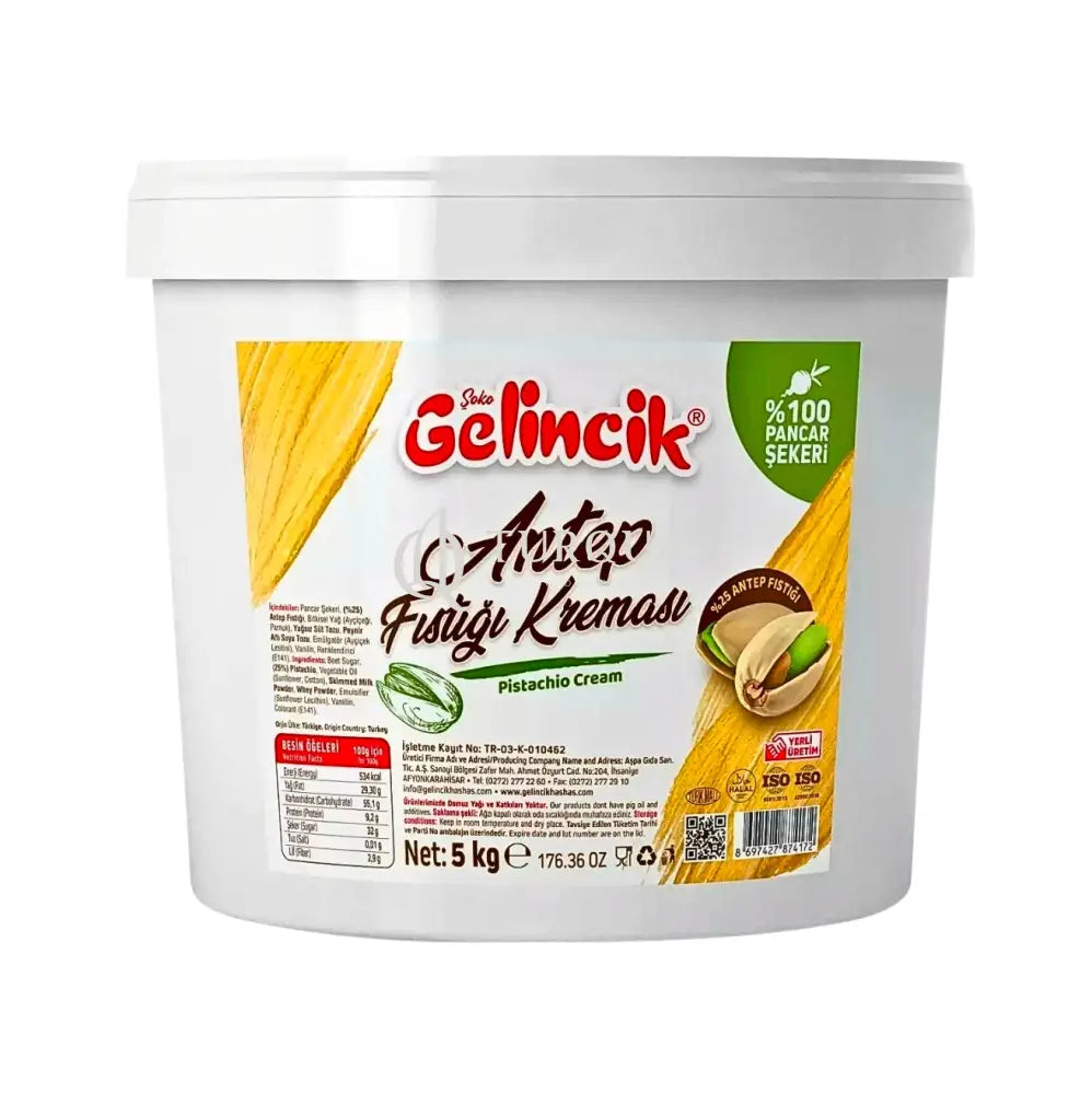 Gelincik Pistachio Cream Ceatring Size (% 25 Antep Pistachio) 5kg Gelincik Pistachio Cream 5kg