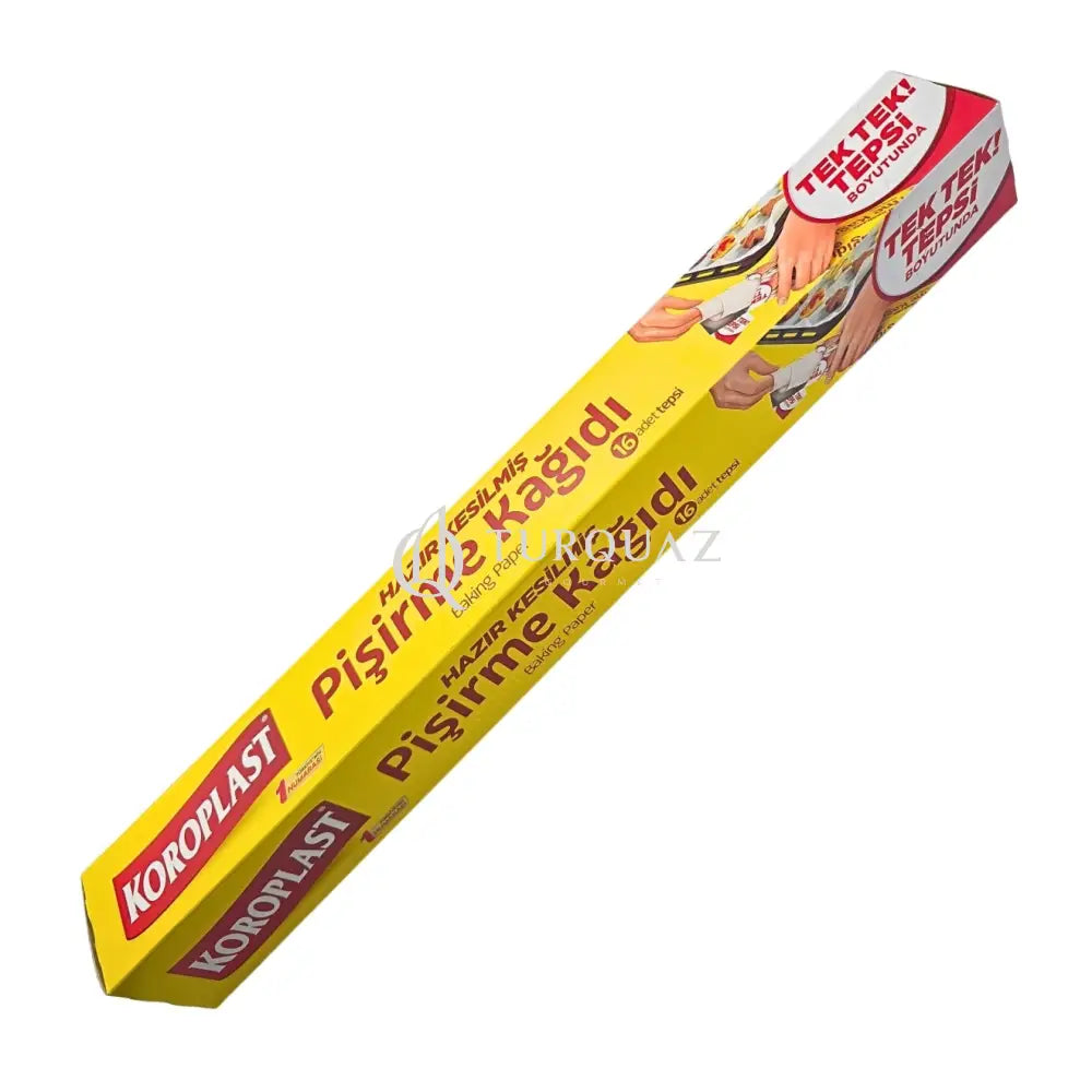 Koroplast Pre - Cut Baking Paper 16 Trays 42cmX37cm (one by one tray Size) Koroplast Sar Bakir 12 Sheets Baking Paper