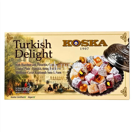 Koska Hazelnut & Pistachio Cocunut Turkish Delight 500g - Koska Pistachio Turkish Delight Extra 500g