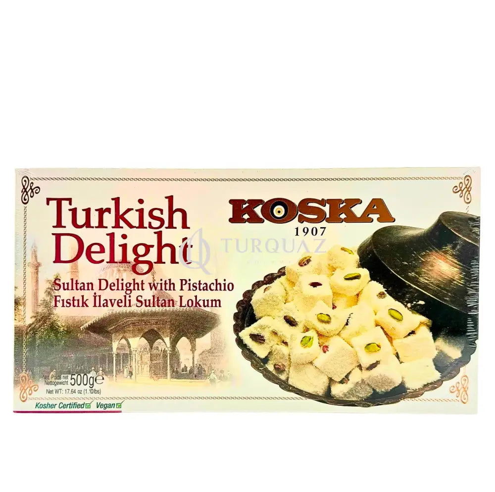 Koska Sultani Delight with Pistachio 500g Koska Pistachio Turkish Delight Sultani 500g