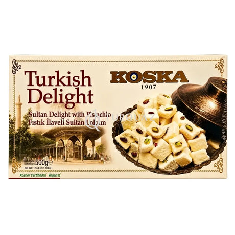 Koska Sultani Delight with Pistachio 500g - Koska Pistachio Turkish Delight Sultani 500g