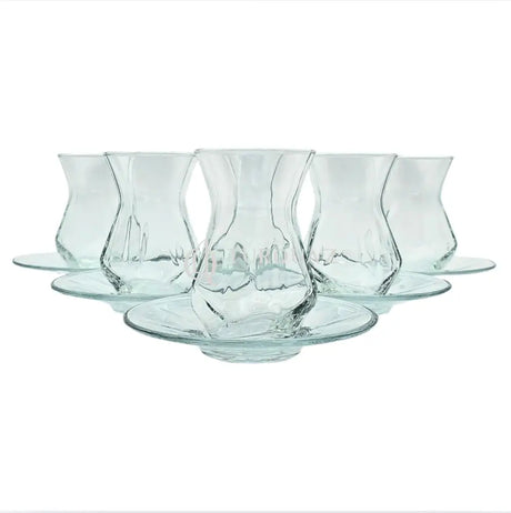 Lav Alya 12pcs Turkish Tea Glasses Set Lav Alya Tea Glass Set