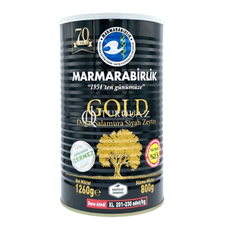 Marmarabirlik Salamura Black Olives Gold XL Tin 800g Salamura Black Olives Gold