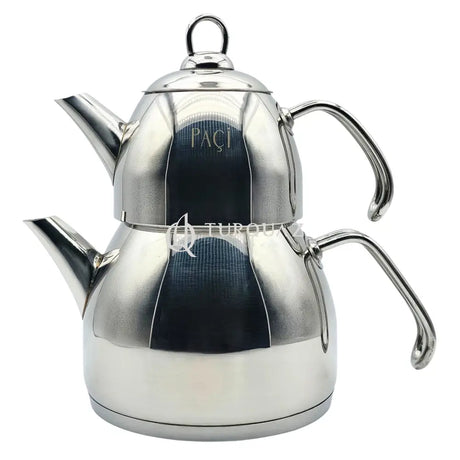 Paci Aleda Stainless Steel Handle 304 Steel Turkish Teapot Paic Bklt.Handled 304 Steel Teapot
