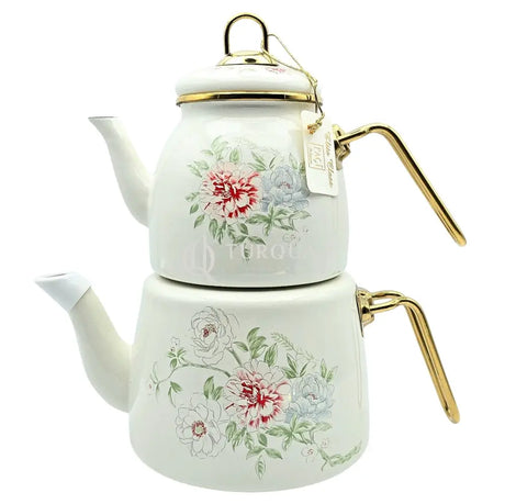 Paci Cloadia Flower Turkish Teapot Paci Enamel Clodia Flower Teapot