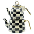 Paci Elite Class Checkered Steel Turkish Teapot Paci Elite Class Checker Teapot