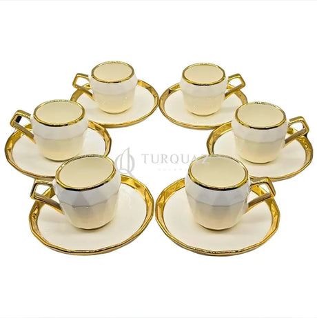 Paci Isabella Porcelain Turkiah Coffee Cup Set 6pcs Paci Isabella 6-Piece Coffee Cup Set