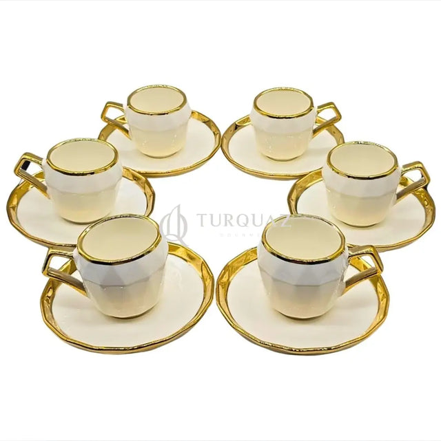 Paci Isabella Porcelain Turkiah Coffee Cup Set 6pcs Paci Isabella 6-Piece Coffee Cup Set
