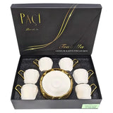 Paci Isabella Porcelain Turkiah Coffee Cup Set 6pcs Paci Isabella 6-Piece Coffee Cup Set