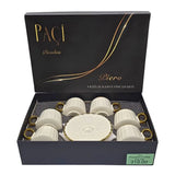 Paci Liero Porcelain Turkish Coffee Cup Set 6pcs Paci 6-Piece Coffee Cup Set