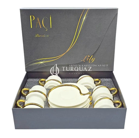 Paci Lily Whirling Dervish Gilded Turkish Coffee Cup 6pcs Paci Whirling Dervish 6-Piece Gilded Coffee Cup