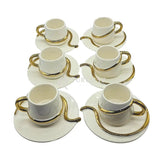 Paci Lily Whirling Dervish Gilded Turkish Coffee Cup 6pcs Paci Whirling Dervish 6-Piece Gilded Coffee Cup