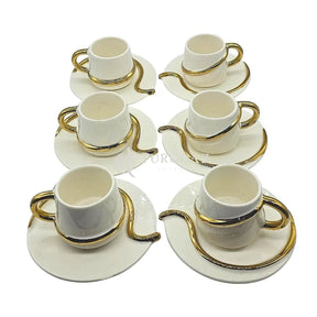 Paci Lily Whirling Dervish Gilded Turkish Coffee Cup 6pcs Paci Whirling Dervish 6-Piece Gilded Coffee Cup