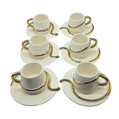 Paci Lily Whirling Dervish Gilded Turkish Coffee Cup 6pcs Paci Whirling Dervish 6-Piece Gilded Coffee Cup