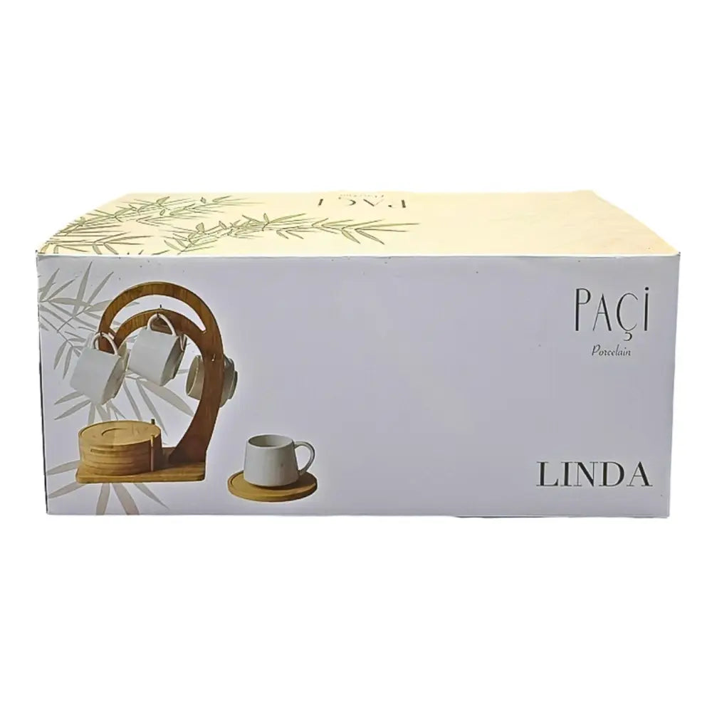 Paci Linda Bamboo Porcelain Hanging Turkish Coffee Cup 6pcs Paci Linda Bamboo Porcelain Hanging Coffee Cup
